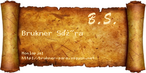 Brukner Sára névjegykártya